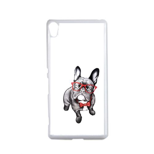 Coque Bulldog Français À Lunettes Compatible Sony Xperia Performance Transparent
