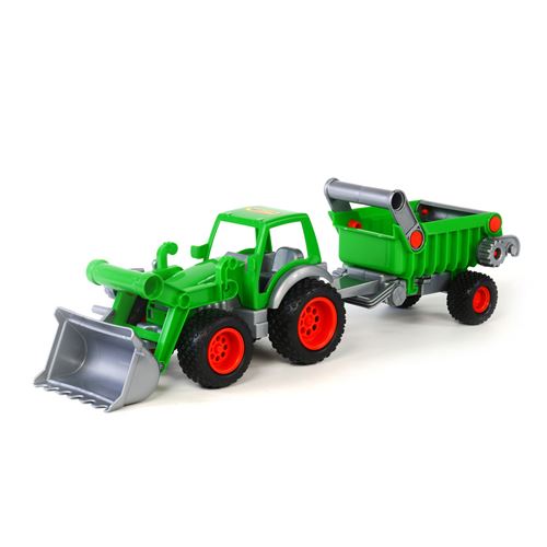 Tracteur Polesie avec chargeur frontal et remorque