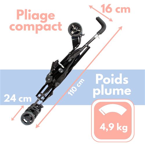poussette canne avec canopy