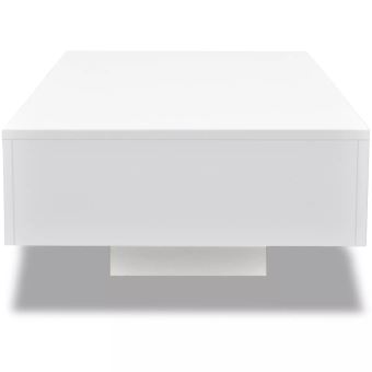 Version Mise A Jour Table Basse Haute Brillance Blanc Table De Salon Table De Canape Meuble 115 X 55 X 31 Cm Achat Prix Fnac