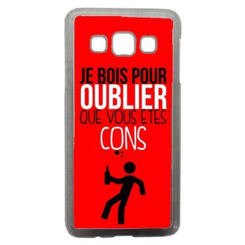 Coque transparente galaxy a7 je bois pour oublier que vous etes con 6