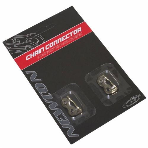 Connecteur de chaine velo 7-8v. newton compatible shimano-sram (attache rapide) (blister de 2 pieces)