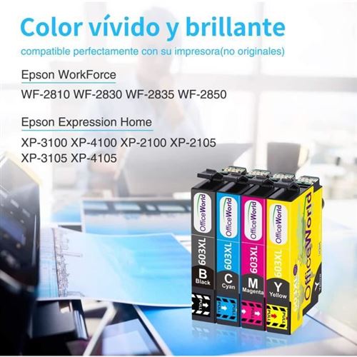 Cartouche d'encre compatible cyan 603 XL pour imprimante EPSON Expression  Home XP 2100
