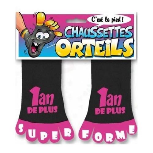 Chaussettes à Orteils Noir - 1 an de plus