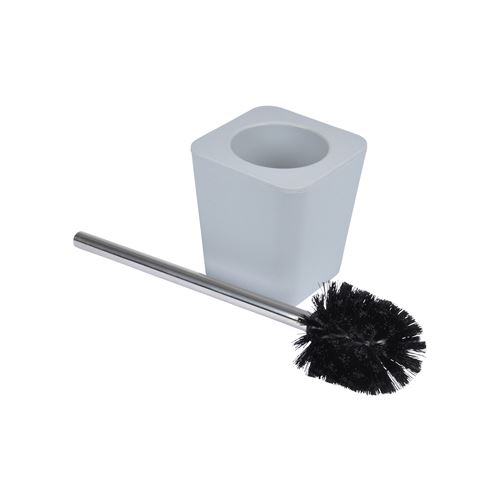 brosse wc plastique effet soft touch vitamine gris clair