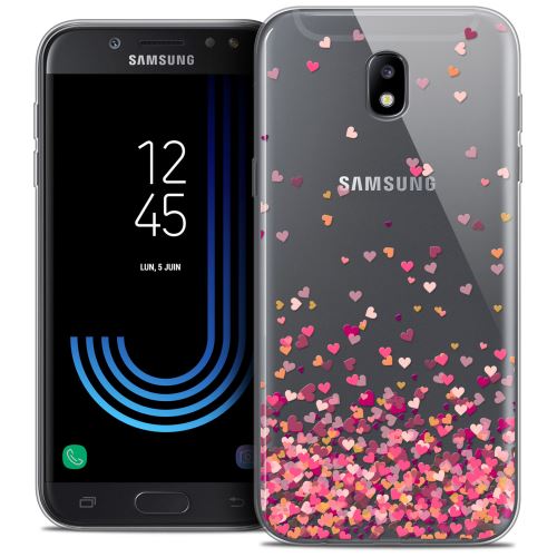 Coque Samsung Galaxy J5 2017 J530 (5.2 ) CASEINK Housse Etui [Crystal Gel HD Collection Sweetie Design Heart Flakes - Souple - Ultra Fin - Imprimé en France]