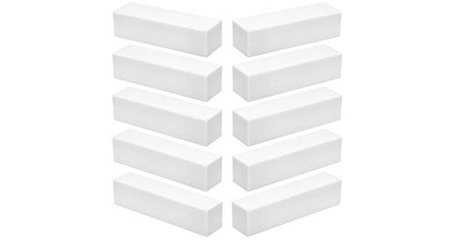 Lot 10 blocs polissoir 4 faces 240/240 blanc
