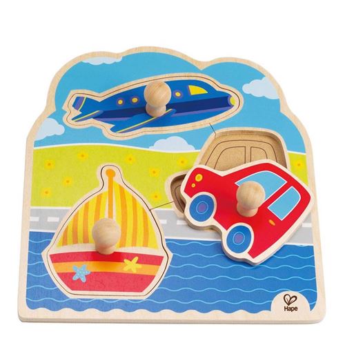 Hape Les véhicules forment un puzzle 3 pièces