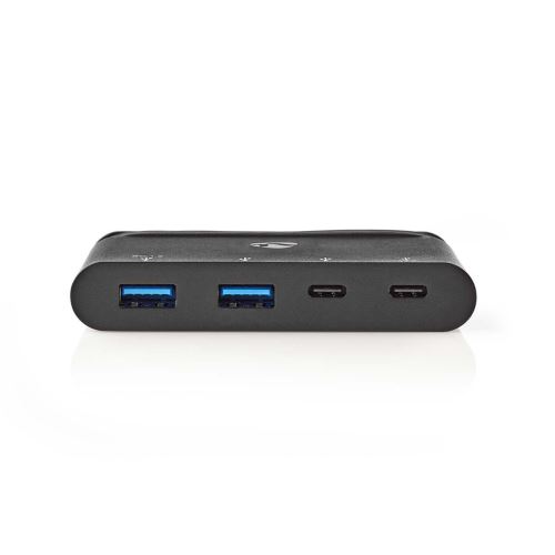 Hub pour ordinateur | usb type-c | 2x usb-c - 2x usb 3.0 (5g) | power delivery 100 w | noir