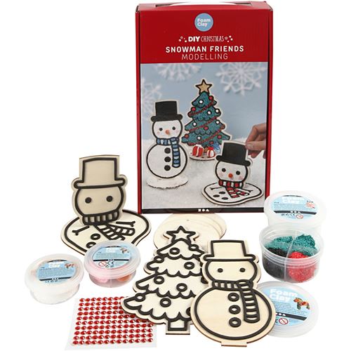 Foam Clay Bonhomme de neige avec arbre de Noël