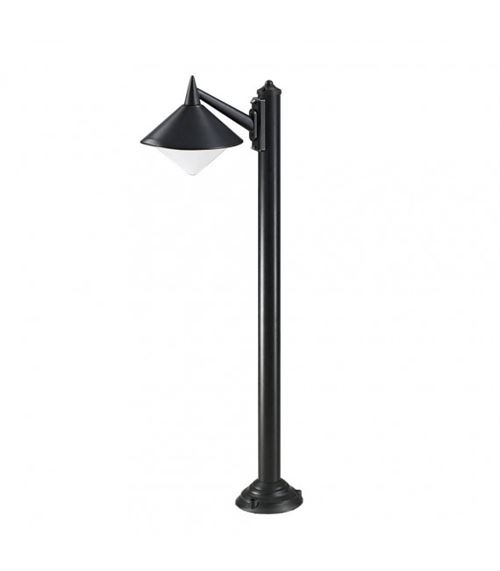 Lampadaire noir de jardin Sera 1 Ampoule Hauteur 114 Cm
