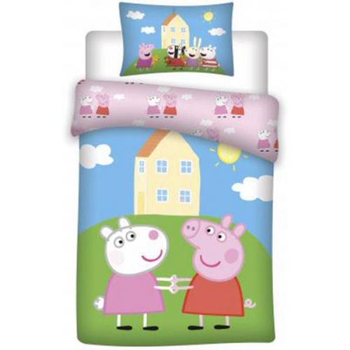 Peppa Pig Suzy - Parure de Lit Bébé - Housse de couette Coton