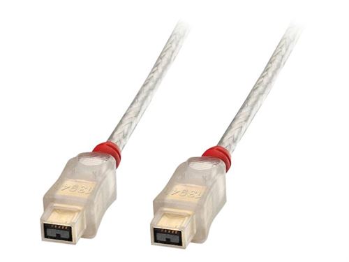 Lindy Premium - IEEE 1394-kabel - FireWire 800 (M) naar FireWire 800 (M) - 10 m - gevormd - transparant