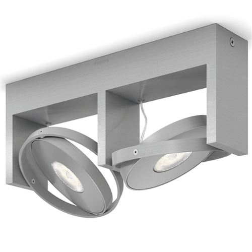 Philips -531524816 - Plafonnier LED Ledino Aluminium - 2 x 7,5W