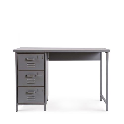 Bureau En Metal Gris 3 Tiroirs Maxim Couleur Gris Achat Prix Fnac