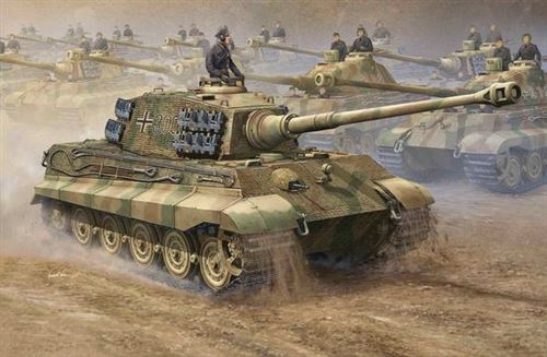 TRUMPETER Maquette  SdKfz 182 Koenigstiger 2 en 1 (tourelle Henschel &