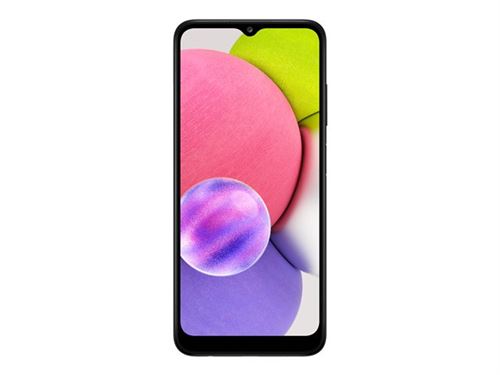 Samsung Galaxy A03s - 4G smartphone - double SIM - RAM 3 Go / Mémoire interne 32 Go - microSD slot - Écran LCD - 6.5 - 1600 x 720 pixels - 3 x caméras arrière 13 MP, 2 MP, 2 MP - front camera 5 MP - noir
