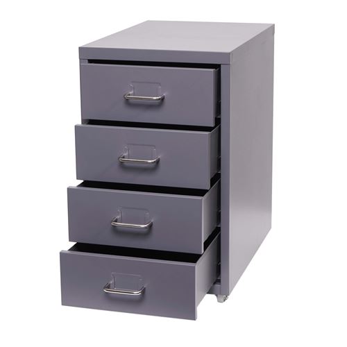 Mendler Gris Caisson À Roulettes Boston T851 48X28x41cm Foncé - Image 3