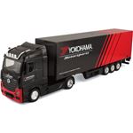 Voiture Bburago 1/43 Street Fire Camion Avec Remorque Mercedes Benz Actros Yokohama