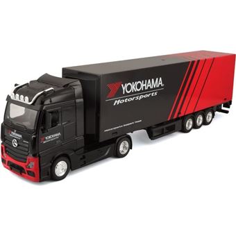 Voiture Bburago 1/43 Street Fire Camion Avec Remorque Mercedes Benz Actros Yokohama