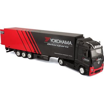 Voiture Bburago 1/43 Street Fire Camion Avec Remorque Mercedes Benz Actros Yokohama