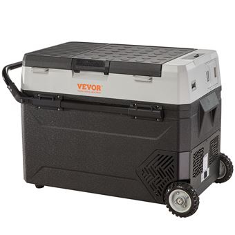 Glacière Électrique Portable VEVOR Réfrigérateur de Voiture 53L 12V Double Zone - 1