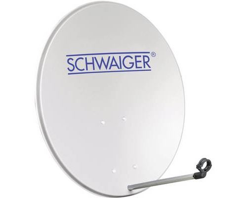 Schwaiger SAT-Spiegel 80cm, Alu, Rund Hellgrau (SPI2080011)