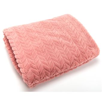 Plaid Chevron rose 130x170 - Amadeus - Rose - Polyester - 1