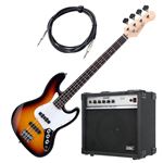 Set basse électrique Rocktile Fatboy II SB Sunburst – avec ampli Soundking + câble
