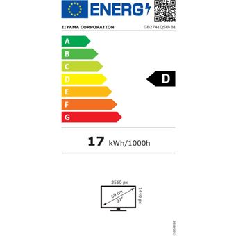 Iiyama Ecran 27" G-Master GB2730HSU-B1 Black Hawk, 75hz, FHD@75Hz 1ms, Pied Réglable, VGA/HDMI/DP/USB, Black Tuner, Freesync, Speakers