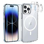 Coque pour iPhone 16 PRO MAX et 2 Verres Trempé écran et 2 Protections Caméra - Cercle magnétique intégré Phonillico®