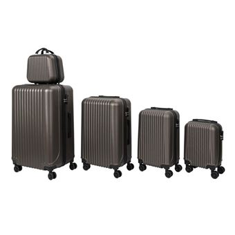 Lot de 4 Valises & Vanity "Tokyo" 100L Chocolat - 1