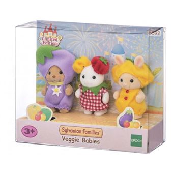 Poupée Sylvanian Families Le Trio Des Bébés En Costumes De Légumes