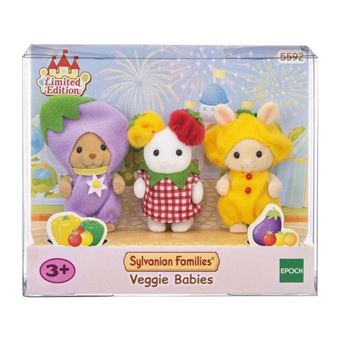 Poupée Sylvanian Families Le Trio Des Bébés En Costumes De Légumes