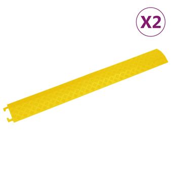 vidaXL Kabelbeschermers drempel 2 st 98,5 cm geel153108 - 1