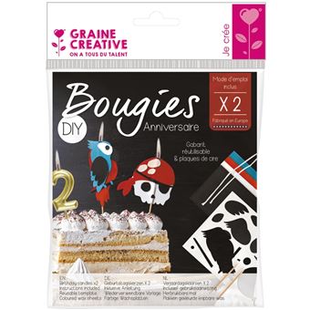 Kit DIY Bougies d'anniversaire - Pirate - 2 pcs