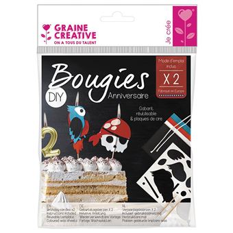 Kit DIY Bougies d'anniversaire - Pirate - 2 pcs