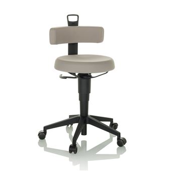 Tabouret de travail / chaise d'équilibre TOP WORK FLEX Tissu gris hjh OFFICE - 1