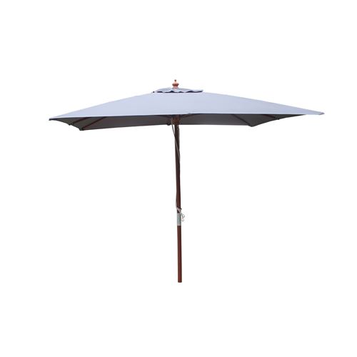 MATERA - Parasol en bois carré toile grise CONCEPT USINE