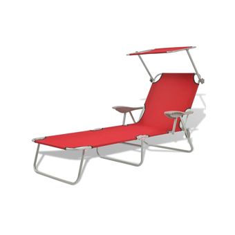 Chaise Longue Bain De Soleil Pliable, Transat Avec Coussin Bains De Soleil Réglable Fauteuil