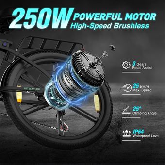 Velo Electrique Pliable HITWAY 26 Pouces E Bike Batterie amovible 36V10 4Ah Ecran LCD Transmission 7 Vitesses VTT Ville Noir Velo electrique Achat prix fnac