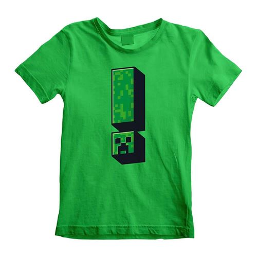 Minecraft enfants Creeper Exclamation vert ras du cou T-shirt: 5-6 ans