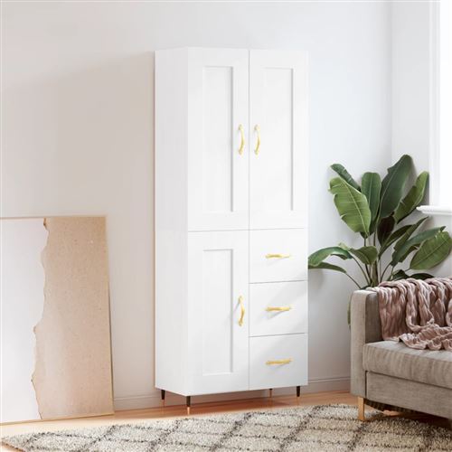 Vidaxl Blanc Buffet Haut 69,5X34x180 - Image 2