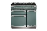 PIANO DE CUISSON ELISE TAB GAZ 90 CM VERT MINERAL MAT NICKEL BROSSÉ