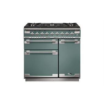 PIANO DE CUISSON ELISE TAB GAZ 90 CM VERT MINERAL MAT NICKEL BROSSÉ