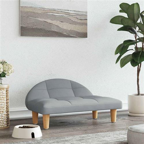 Meilleurs prix pour vidaXL Lit pour chien gris clair 70x52x30 cm tissu