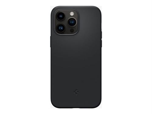 Spigen Silicone Fit MagFit - Coque de protection pour téléphone portable - compatibilité avec MagSafe - silicone - noir - pour Apple iPhone 14 Pro Max