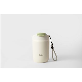 OutIn Mug Isotherme Café Outdoor 350 ml - Blanc Sable, Acier Inoxydable, Anti-Fuite - 1