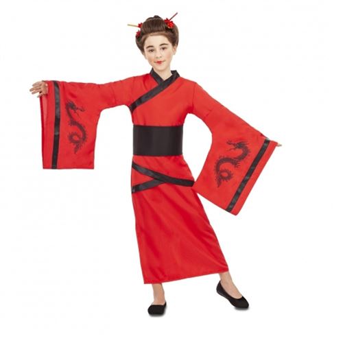 Déguisement Chinoise Dragon Fille 7/9 Ans Jaune 205845 Unimasa 7/9 ANS - Coloris : Jaune205845 Unimasa
