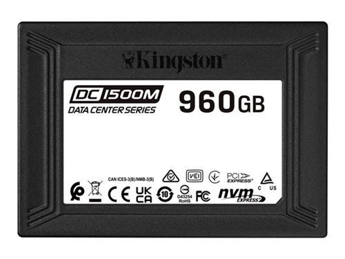 Kingston Data Center DC1500M - SSD - 960 GB - intern - 2.5 - U.2 PCIe 3.0 x4 (NVMe)
